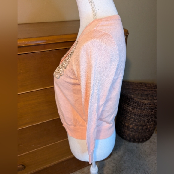 NWT Candies Embellished Sweater Beads Pearls Sz M - Picture 7 of 12